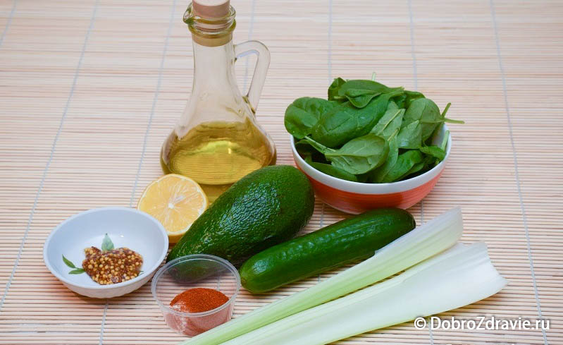Зеленый салат - вегетарианский рецепт приготовления с фото