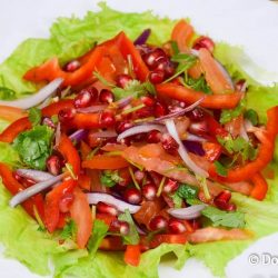 Салат с гранатом – вегетарианский рецепт приготовления с фото