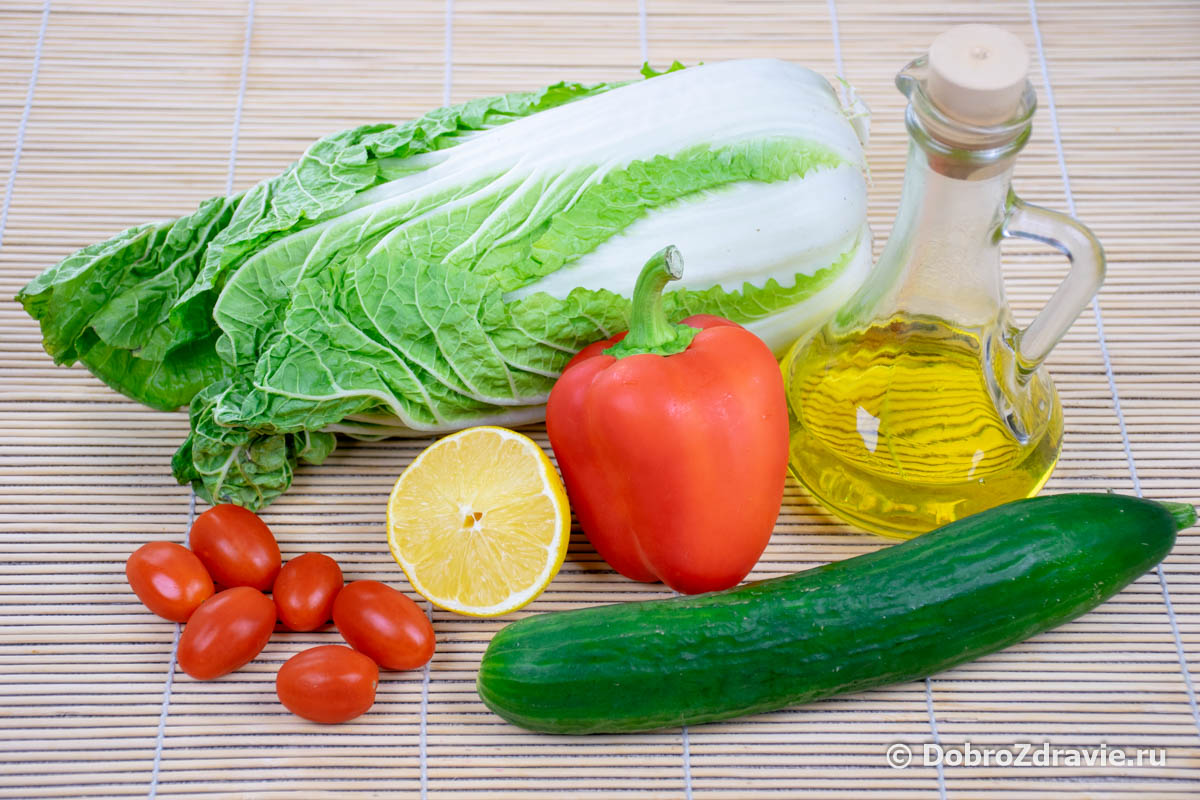 Салат из пекинской капусты и огурцов – вегетарианский пошаговый рецепт приготовления с фото