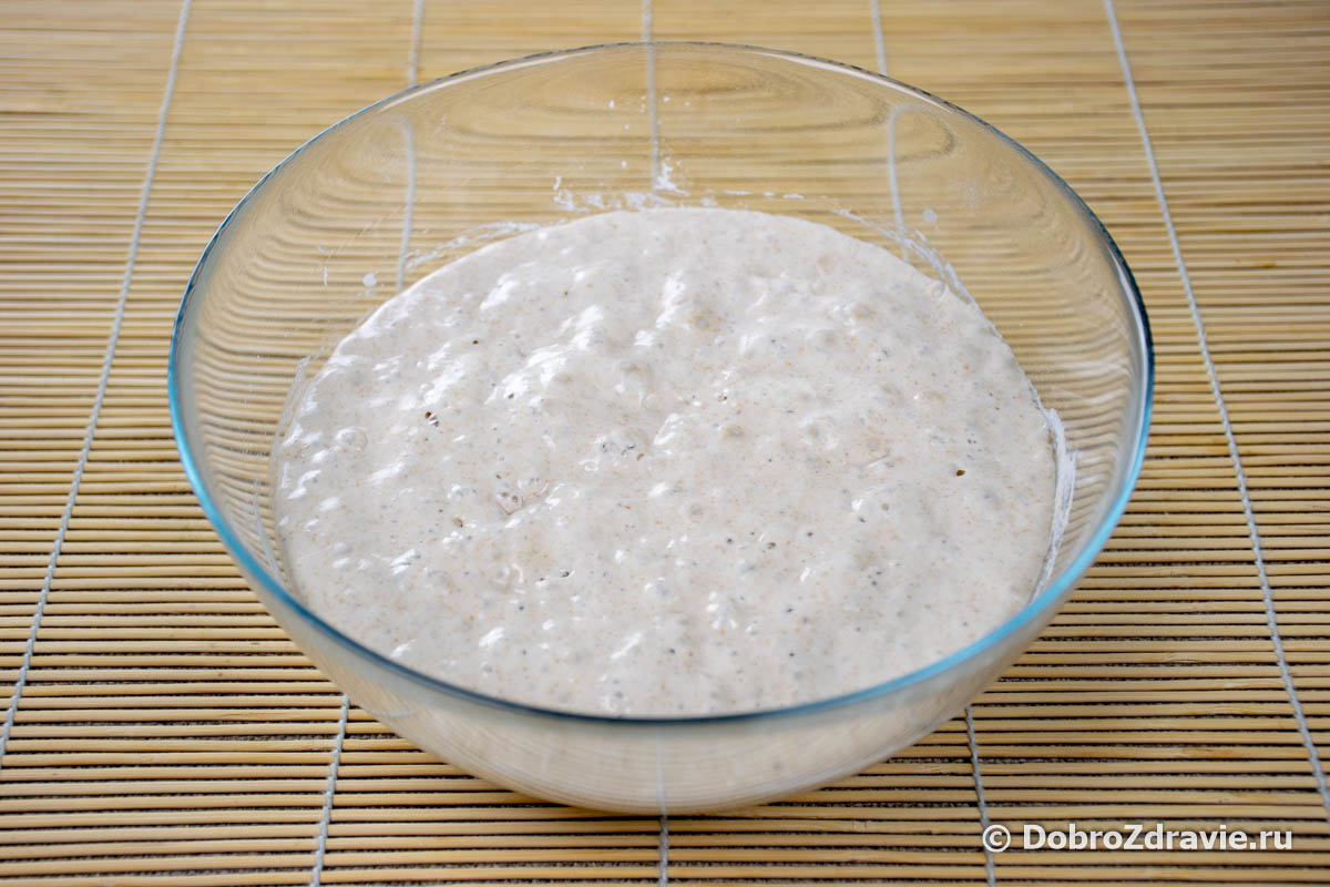 Домашний белый хлеб с изюмом и семечками на закваске - пошаговый рецепт приготовления с фото 