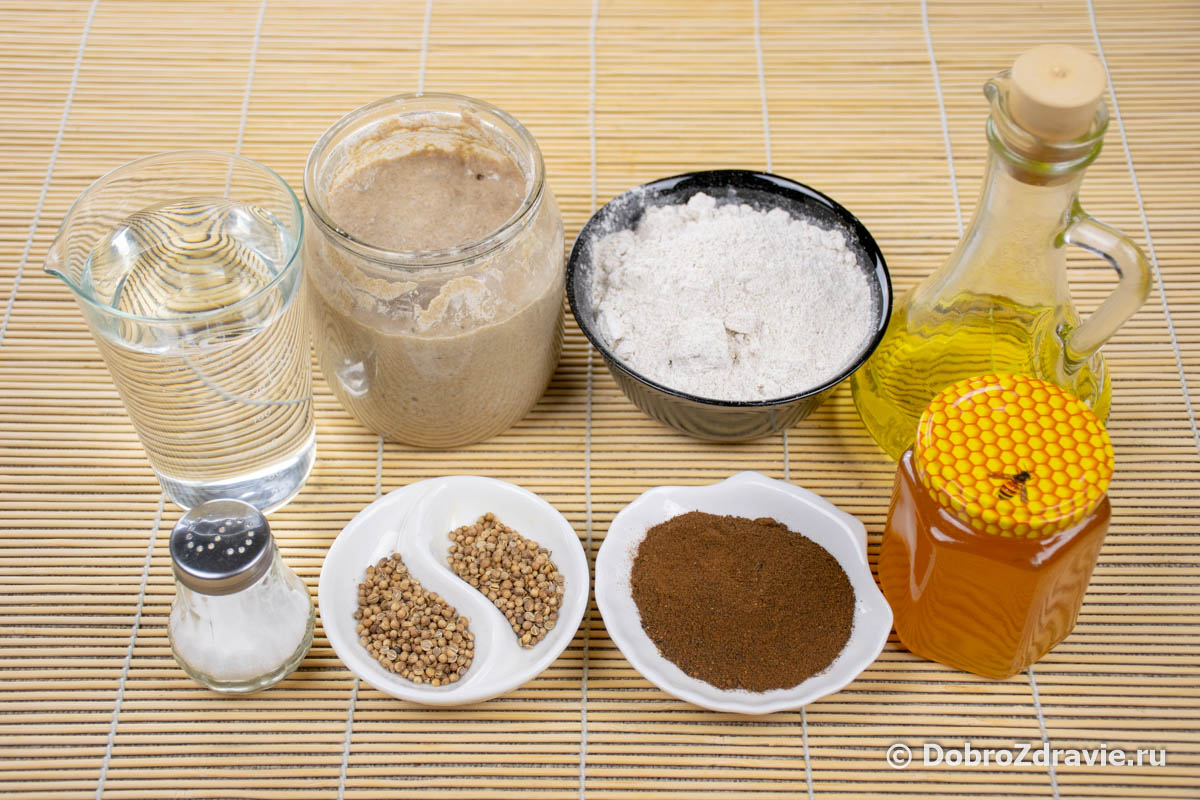 Чёрный хлеб с кориандром на закваске в домашних условиях - пошаговый рецепт приготовления с фото