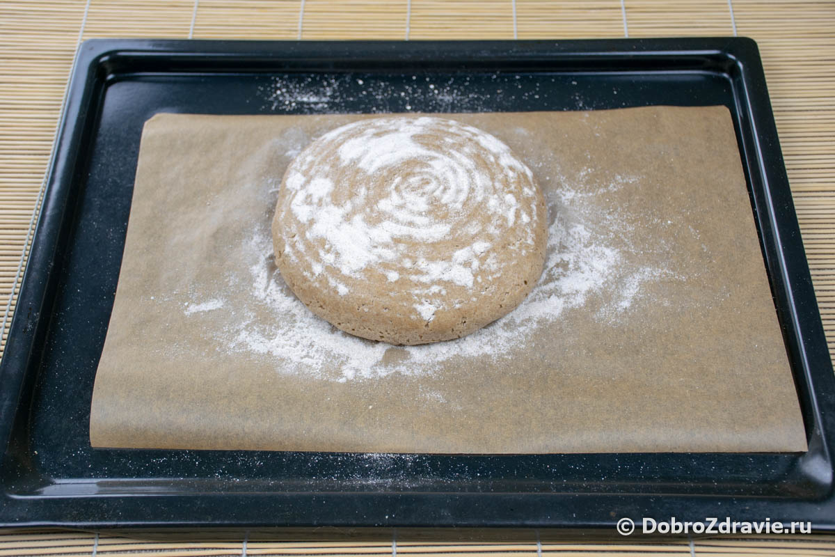 Ржано-пшеничный подовый хлеб на закваске - пошаговый рецепт приготовления с фото