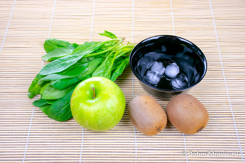 Смузи из яблок, киви и шпината – рецепт приготовления в домашних условиях с фото